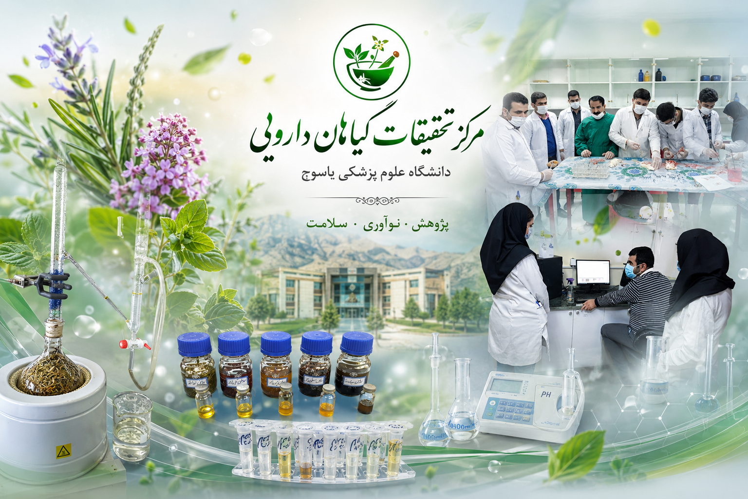 پوستر مرکز تحقیقات پزشکی: پژوهشگران، تجهیزات آزمایشگاهی و شاخص‌های علم‌سنجی